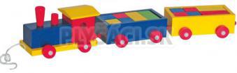Woody - Vlak farebný s dvoma vagónmi