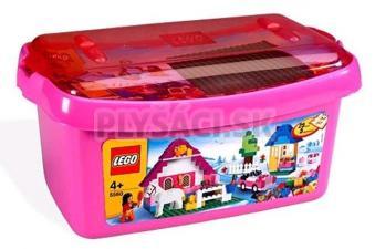 LEGO kocky - Velká ružová škatula kociek