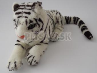 Plyšový tiger biely ležiaci