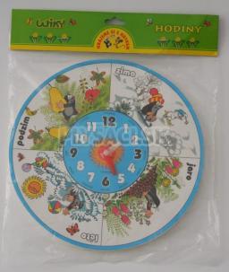 Hodiny drevené - Krtko