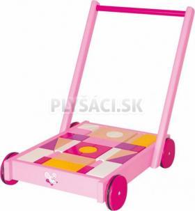 Woody - Vozík s madlom a kockami - Trendy