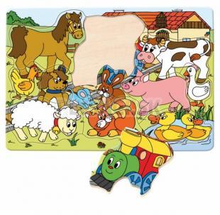 Woody - Puzzle tvarové "Mašinka"