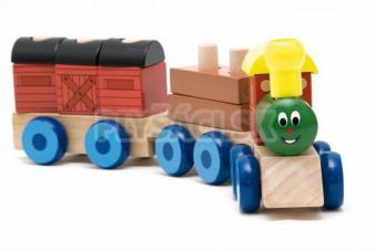 Woody - Skladací vlak "Mašinka", 2 vagóny