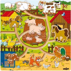 Woody - Posúvacie zvieratká na statku "Mašinka"