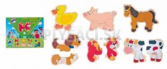 Woody - Puzzle baby v kufríku "Mašinka"