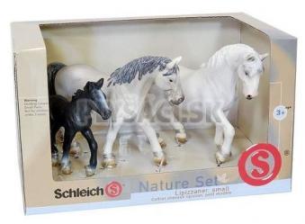 Schleich - Nature set - sada 3 koňov lipicanov