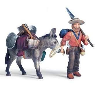 Schleich - Zlatokop s oslom