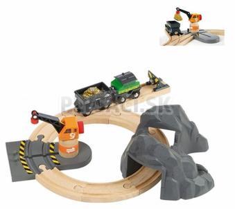 BRIO - Set vláčik s prekladiskom na ťažbu zlata