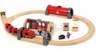 BRIO - Súprava metra s nástupišťom a kolajmi