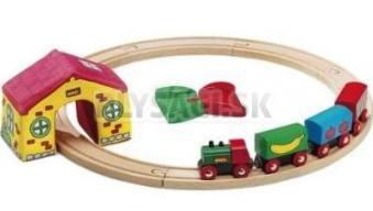 BRIO - Baby vláčikodráha - Set s nádražím