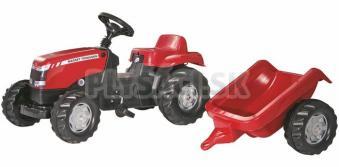 Rolly Toys - Šliapací traktor Rolly Kid M. Ferguson s vlečkou