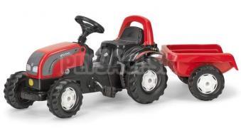 Rolly Toys - Šliapací traktor Rolly Kid Valtra s vlečkou červený