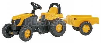 Rolly Toys - Šliapací traktor Rolly Kid JCB s vlečkou žltý