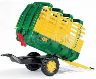 Rolly Toys - Vlečka na seno za traktor 1osá Hay Wagon - zelenožltá