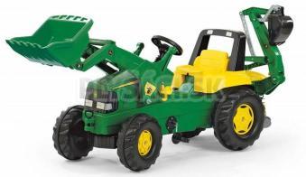 Rolly Toys - Rolly Junior Šliapací traktor John Deere s bagrom a nakladačom