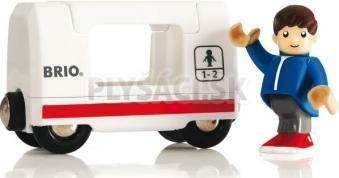 BRIO - Vagón s chlapcom k Lokomotive 33508