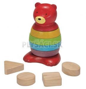 Plan Toys EKO - navliekací medveď z krúžkov