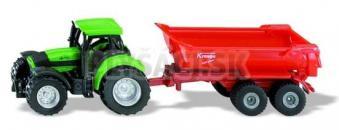 SIKU Blister - Traktor Deutz so sklopným prívesom