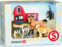 Schleich - Set - Andalúzske žriebä, mačka, králik, labrador