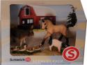 Schleich - Set - Somárik, prasiatko švábske, kačiatka, andalúzske žriebä