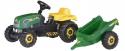 Rolly Toys - Šliapací traktor Rolly Kid s vlečkou - zelený