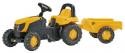 Rolly Toys - Šliapací traktor Rolly Kid JCB s vlečkou žltý