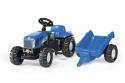 Rolly Toys - Šliapací traktor New Holland TVT190 s vlečkou