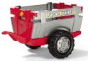 Rolly Toys - Vlečka za traktor 1osá Farm Trailer - striebro červená