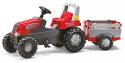 Rolly Toys - Rolly Junior RT s vlečkou traktora Šliapací červeno-šedý